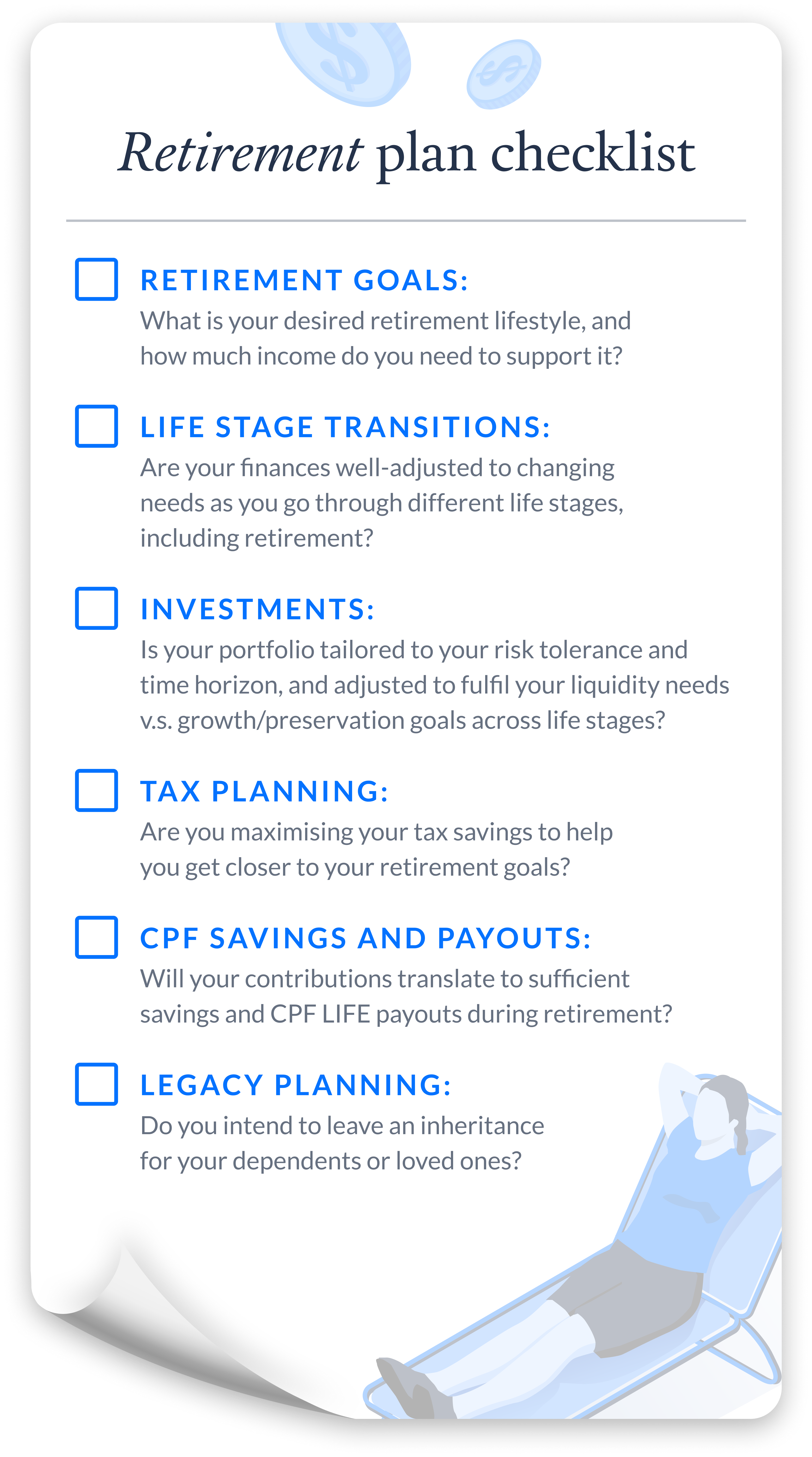 Retirement plan checklist